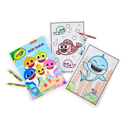 Crayola Baby Shark Coloring Book, 96 Pages, 8/Bundle (BIN042642-8)