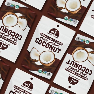 Mavuno Harvest Organic Dried Coconut Dipped in Dark Chocolate Fruit Snacks, 1 lb. Bag (MAHW-CCCNT1LB)