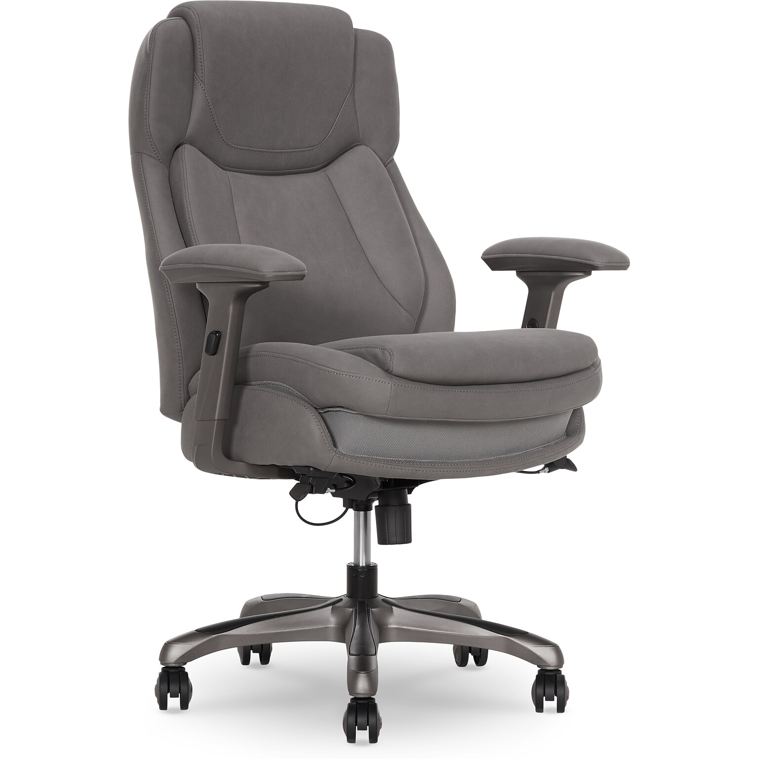 La-Z-Boy Noelin Ergonomic Fabric Swivel Task Chair, Gray (52703-GRY)