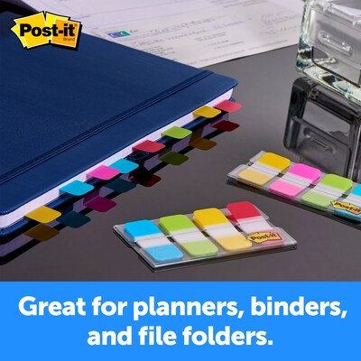 Post-it Tabs, 1" Wide, Solid, Assorted Colors, 88 Tabs/Pack (686-AYPV1IN)