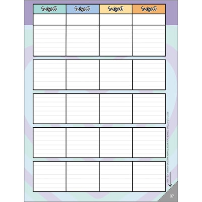 Carson Dellosa Education Retro Remix Undated Lesson Planner, 8 x 11, 128 Pages (CD-105055)