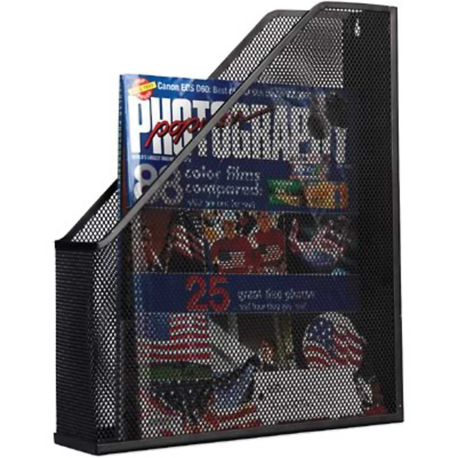 Quill Brand® Magazine File, Black Mesh (734164)