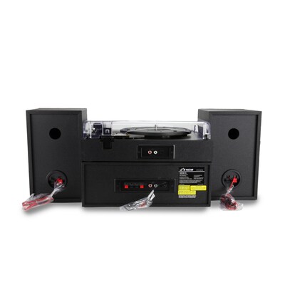 Victor Geneva 5-in-1 Music Center with Bluetooth, CD Player, FM Radio, USB, AUX, Remote Control, and Detached Stereo Speakers
