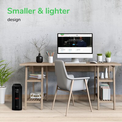 Schneider Electric Back UPS Pro Battery Backup and Surge Protector, Compact Tower, 1500VA, AVR, LCD, 120V, Black (BX1500M)