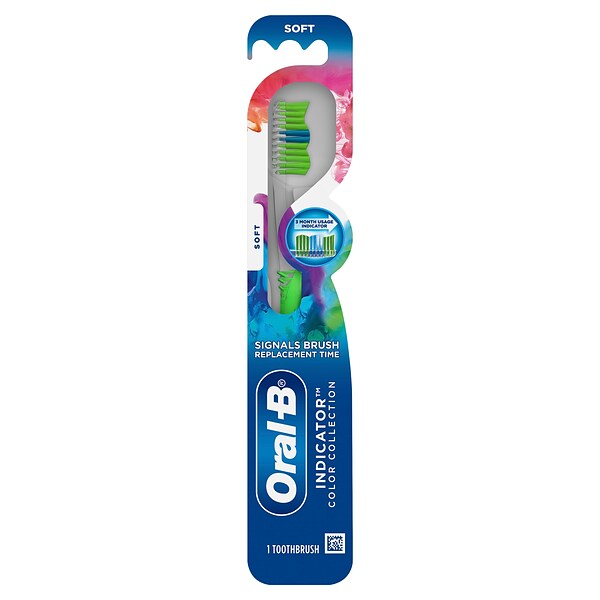 Oral-B Manual Indicator Contour Clean Soft Bristle Toothbrush, Each (80200)