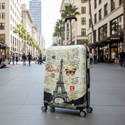 InUSA 28" Hardside Paris Suitcase, 4-Wheeled Spinner, TSA Checkpoint Friendly, Paris (IUAPC00L-PAR)