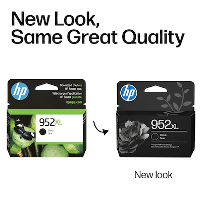 HP 952XL Black High Yield Ink Cartridge, Prints Up to 2,000 Pages (F6U19AN#140)