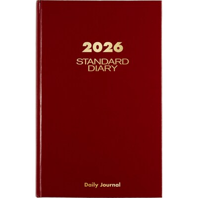 2026 AT-A-GLANCE Standard Hardcover Daily Diary, 7.75" x 12", Ruled, Red (SD377-13-26)