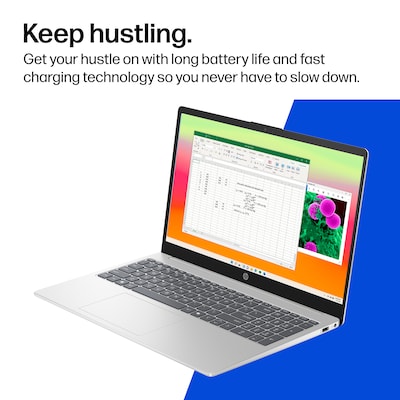 HP 15.6" FHD Laptop, AMD Ryzen 3 7320U, 8GB RAM, 256GB SSD, +11 Hour Battery, Windows 11 Home