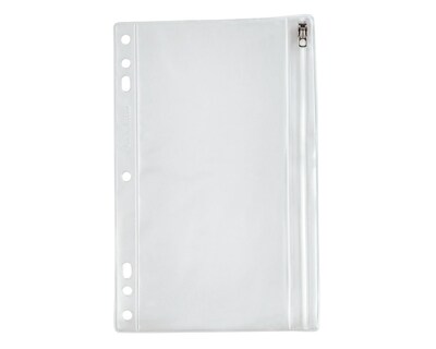 Oxford Vinyl Binder Pocket, 5 Hole Punched, Clear (68599)