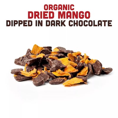 Mavuno Harvest Organic Dried Mango Dipped in Dark Chocolate Fruit Snacks, 1 lb. Bag (MAHW-CMNG1LB)