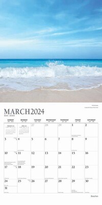 2024 Plato Beaches 12" x 24" Monthly Wall Calendar (9781975466190)