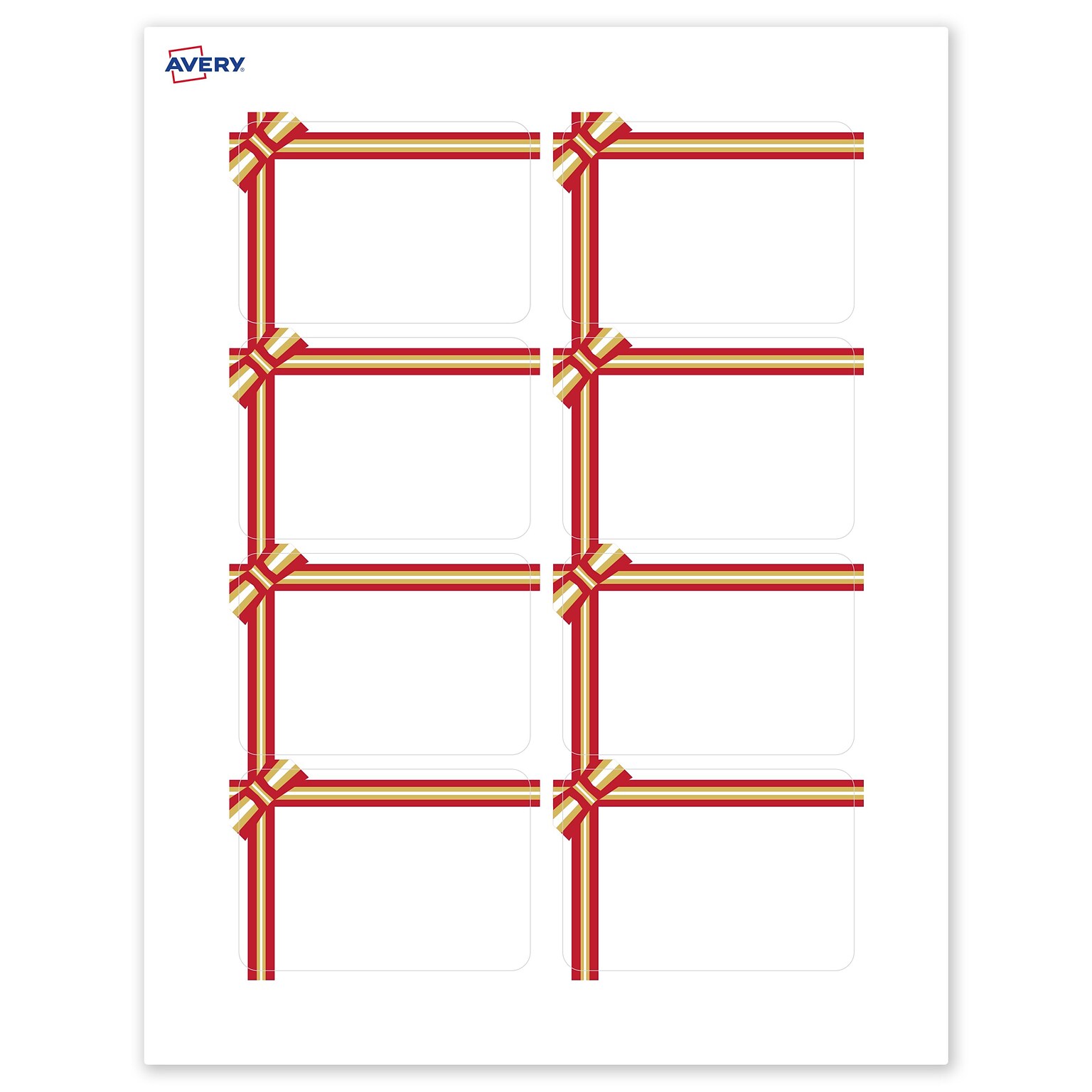 Avery Rectangle Multipurpose Labels, 2-1/3 x 3-3/8, White, 80/Pack (19479370595)
