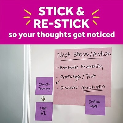 Post-it Big Super Sticky Notes, 8" x 8", Washed Denim, 30 Sheets/Pad (BN-8BLU)