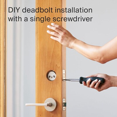 Level Lock + Connect WiFi & Bluetooth Replacement Deadbolt Smart Lock, Matte Black (C-F14U-S1)