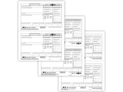 ComplyRight W-2 5-Part Tax Form Set with Recipient Copy Only, 2-Up, 50/Pack (5648)