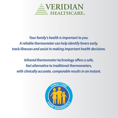 Veridian Healthcare Infrared Digital Thermometer, White (09-332)