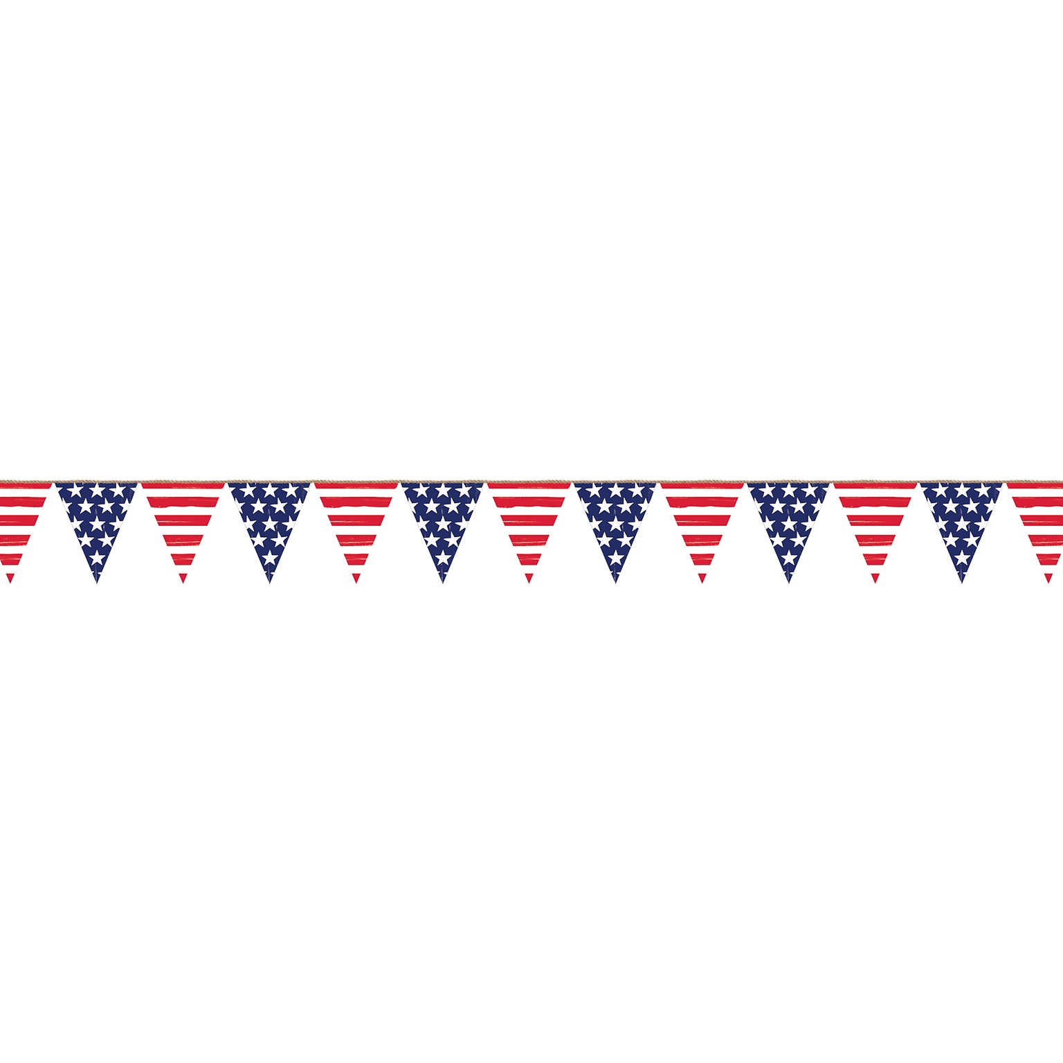 Amscan Fourth of July Stars and Stripes Pennant Banner, Multicolor, 6/Pack (120800)
