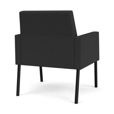 Lesro Mystic Lounge Fabric Guest Chair, Open House Graphite/Black (ML1101.SBK-01OHGP)