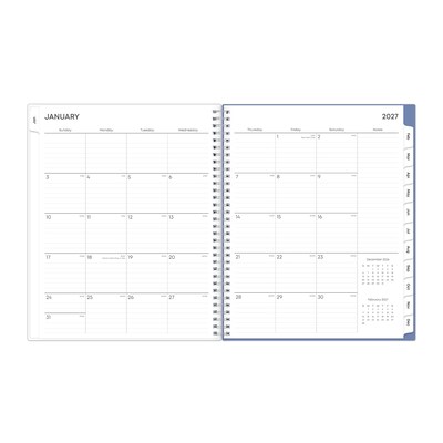 2027 Blue Sky Lindley 8.5" x 11" Calendar Year Weekly & Monthly Planner, Plastic Cover (100654-27)