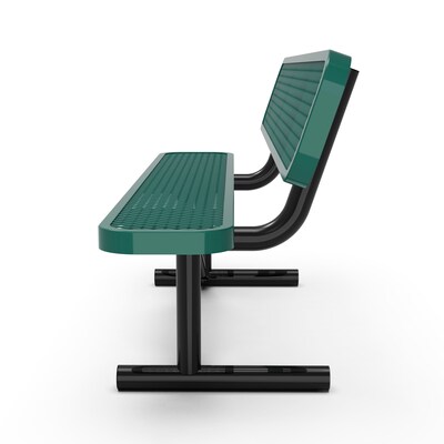 Flash Furniture Sigrid Steel 3-Seat Outdoor Bench, Green (SLFAG4HUT2H48LG)