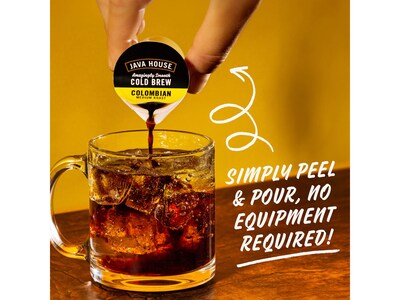 Java House Colombian Cold Brew Coffee Pods, Medium Roast, 12/Carton (FC309352)