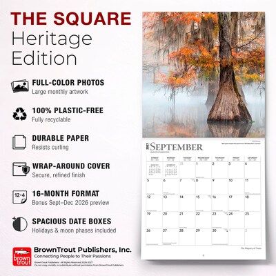 2027 BrownTrout The Majesty of Trees 12" x 12" Monthly Wall Calendar (9798330711574)