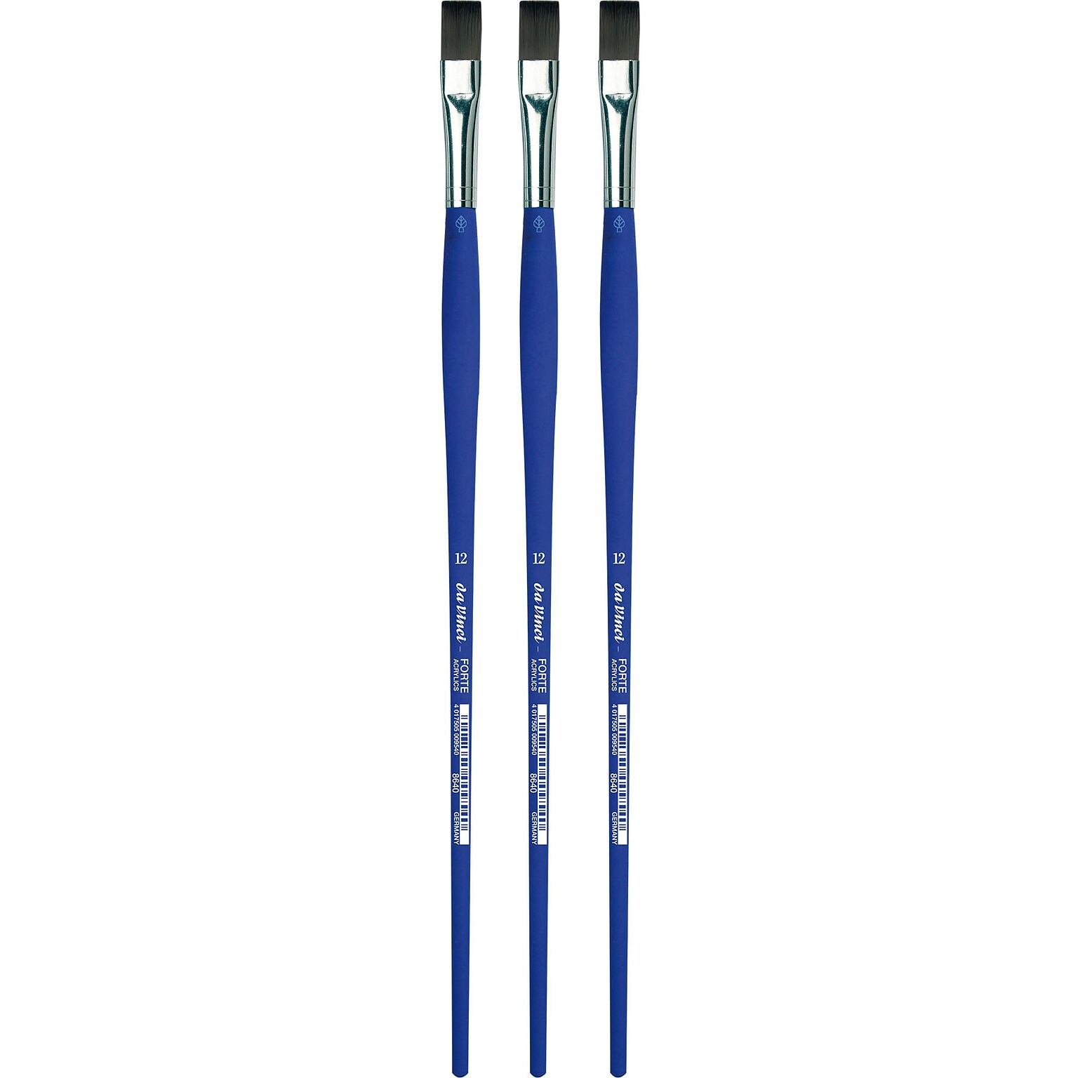 da Vinci FORTE-Acrylics Oil and Acrylic Synthetic Student Brushes, 3 /Pack (DVXVA864012-3)