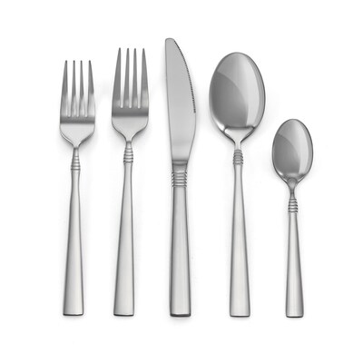 MegaChef Cravat Stainless Steel Flatware Set, 20 Piece (937112459M)
