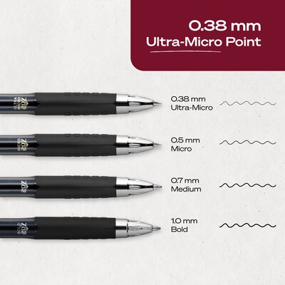uniball 207 Retractable Gel Pens, Ultra Micro Point, 0.38mm, Blue Ink, 12/Pack (1790923)