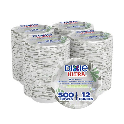Dixie Ultra Pathways Paper Bowls, 12 oz., Multicolor, 500/Carton (SXB12WS)