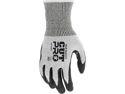 MCR Safety Cut Pro Hypermax Fiber/Bi-Polymer Work Gloves, Salt-and-Pepper/Black, XXL, Pair (92754BPXXL)