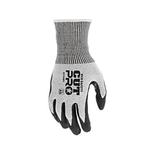 MCR Safety Cut Pro Hypermax Fiber/Bi-Polymer Work Gloves, Salt-and-Pepper/Black, L, Pair (92754BPL)