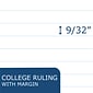 Roaring Spring Paper Products  College Ruled College Ruled Filler Paper, 8.5" x 11", 3-Hole Punched, 500 Sheets/Pack (83909)