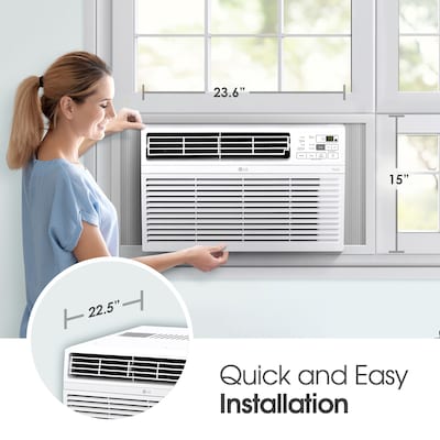 LG 115-Volt 14,000 BTU Window Air Conditioner with Remote, White (LW1424RD)