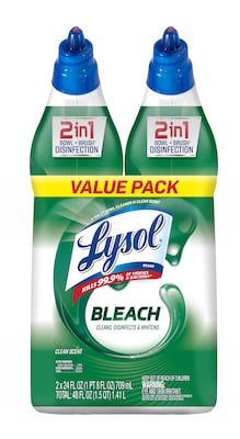 LYSOL® Toilet Bowl Cleaner with Bleach Twin Pack 2x24 oz.,4/Carton (19200-96085)