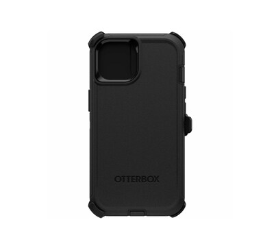 OtterBox Defender Case for Apple iPhone 13/14/15, Shock Absorbing, Rugged Protection, Black (77-9255