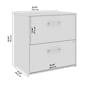 Bush Business Furniture Hustle 2 Drawer Lateral File Cabinet, White (HUF130WH)