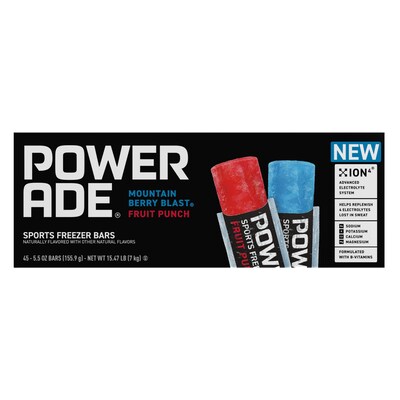 Powerade Sport Freezer Bar Electrolytes, 5.5 oz, 45/Pack (307-00436)