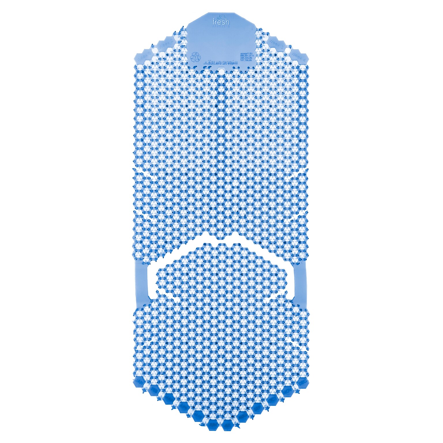 Fresh Products Tsunami Anti-Splash Urinal Screen, Cotton Blossom Scent, Blue, 6/Pack (TSU6CBC)