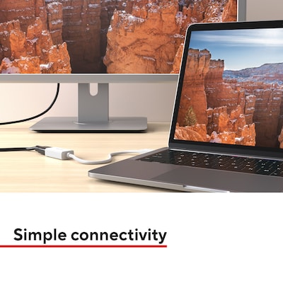 Staples TECH Mini DisplayPort to HDMI Audio/Video Adapter, Male to Female, White (ST62353)