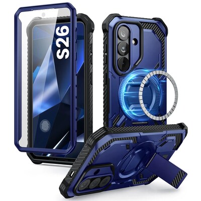 i-Blason Armorbox Rugged Phone Case with for Galaxy S26, Shock Absorbing, Cobalt (Galaxy2026-S26-Armorbox-SP-Cobalt)