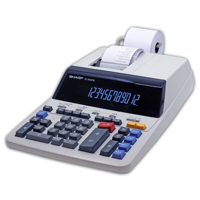 Sharp EL-2630PIII 12-Digit Desktop Calculator, White