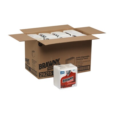 Brawny Professional A400 Cellulose Wipers, White, 800/Carton (29215)