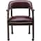 Boss Office Products Captains Guest Armchair; With Casters, Burgundy