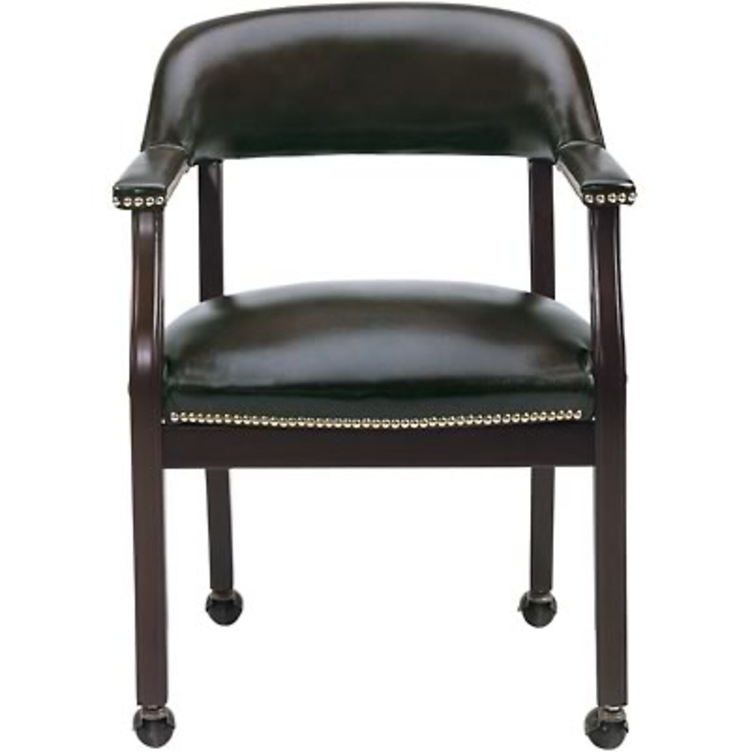 Boss® Captains Guest Armchair; With Casters, Black