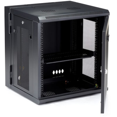 StarTech Network Rack Enclosure 19 Cabinet, Black (RK12WALHM)