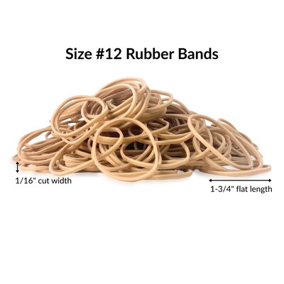 Alliance Sterling Multi-Purpose #12 Rubber Bands, 1-3/4" x 1/16", 3400/Pack (24125)