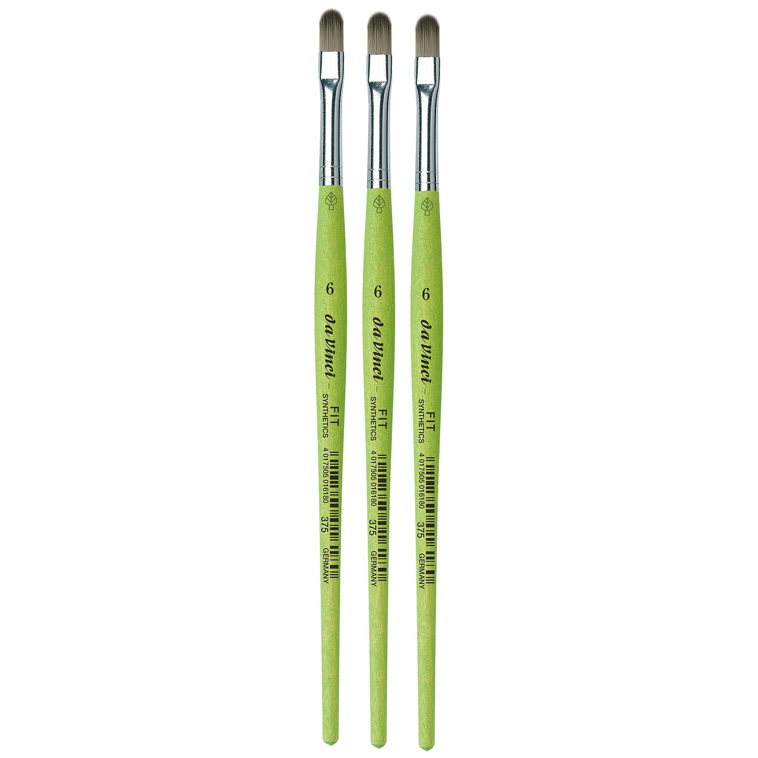 da Vinci FIT Synthetics Acrylic & Tempera Student Filbert Brush, 3 /Pack (DVXVA3756-3)