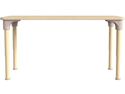 Flash Furniture Bright Beginnings Hercules Rectangular Table, 47 x 24, Height Adjustable, Beech (M